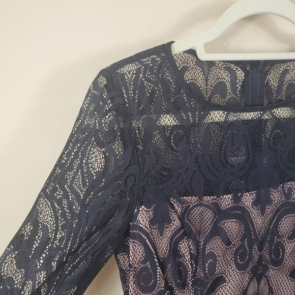 Adrianna Papell Black Lace Sheath Dress Women's Size 6 - Picture 5 of 12